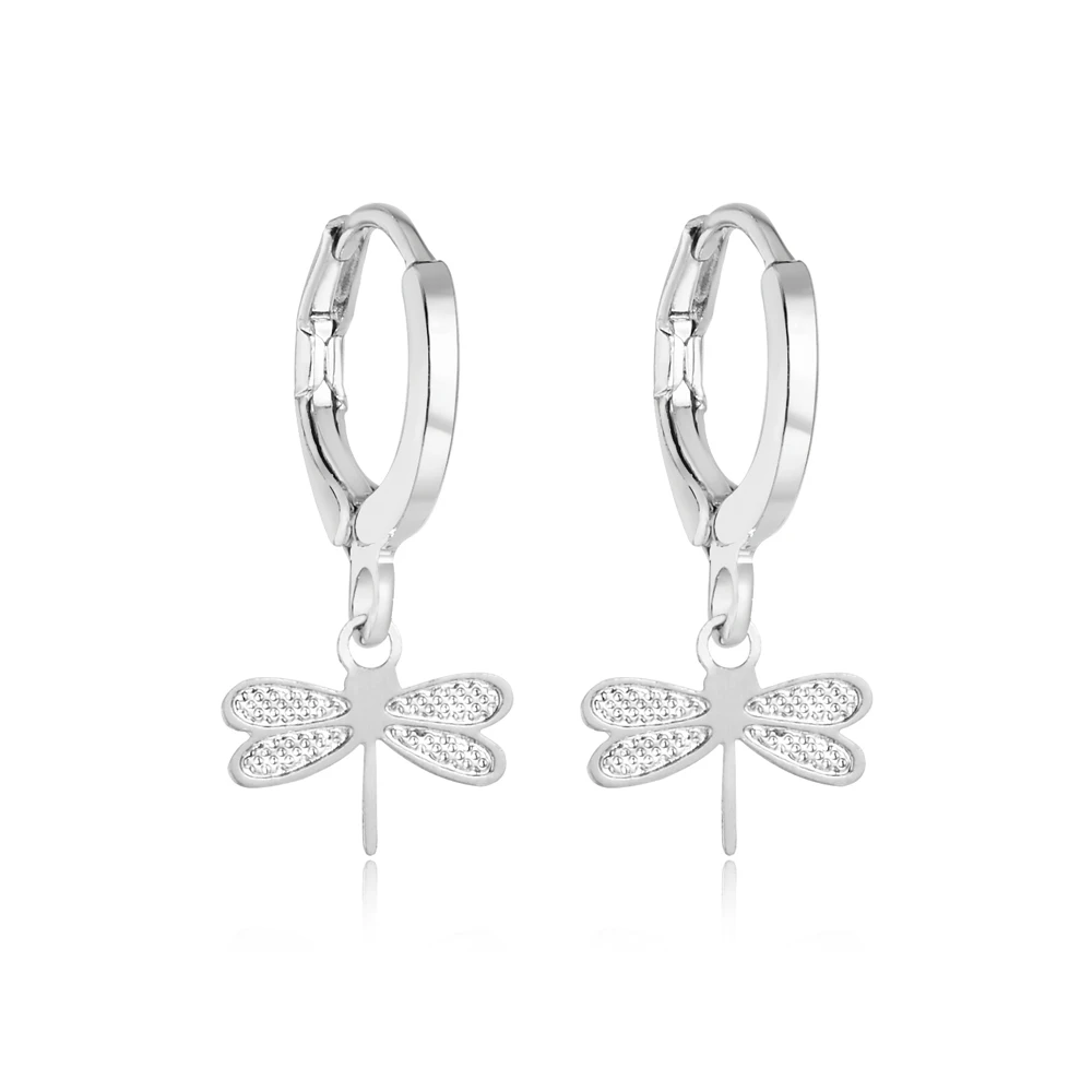 

New high quality jewelry, 925 sterling silver earrings, classic small dragonfly ladies earrings N003
