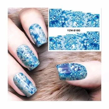 1 Sheet Water Transfer DIY 3D Design Manicure Nail Art Stickers Decals Tools 8180