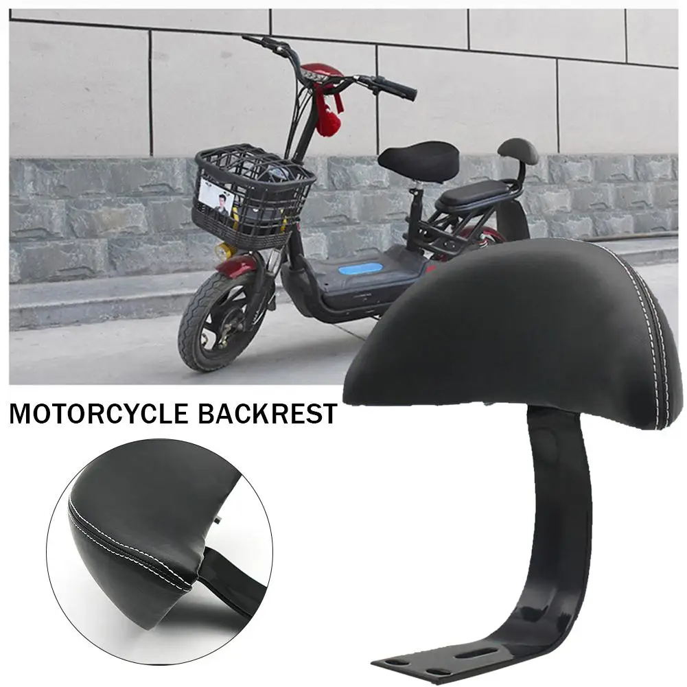 

1PC Motorcycle Backrest Electric Car Backrest Modified Back Cushion Pad Black Backrest