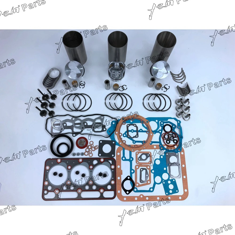For Kubota engine parts D1503 Repair kit liner kit with full gasket set + bearings + valve guide seat