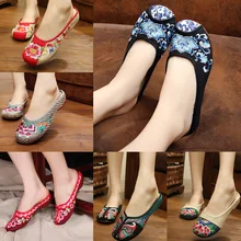 New Arrive summer fashion Old Beijing embroidery home women Slippers casual female soft shoes mujer plus size 40