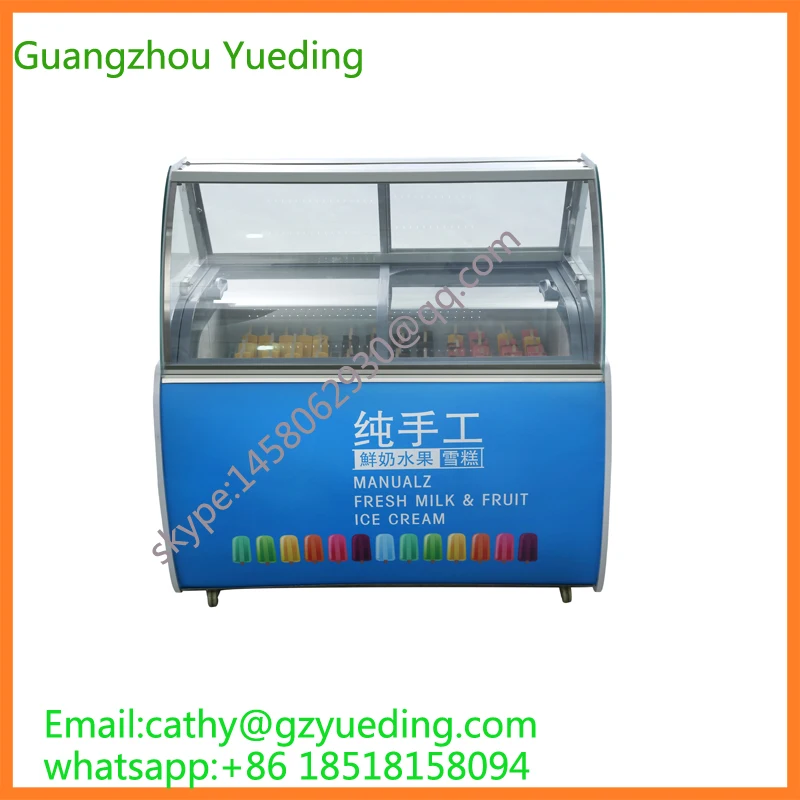 Negozio display freezer per gelato ghiaccioli gelato