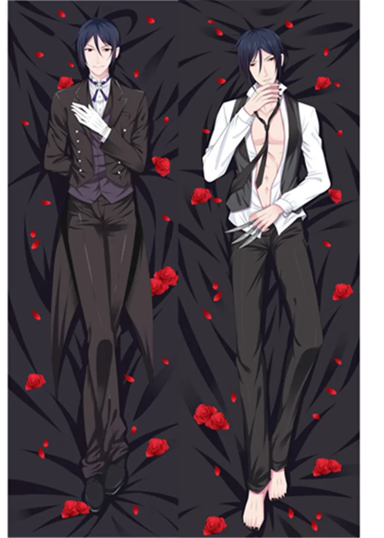 

Anime Black Butler Kuroshitsuji characters Sebastian Phantomhive otaku Dakimakura throw pillow cover Hugging Body pillowcase