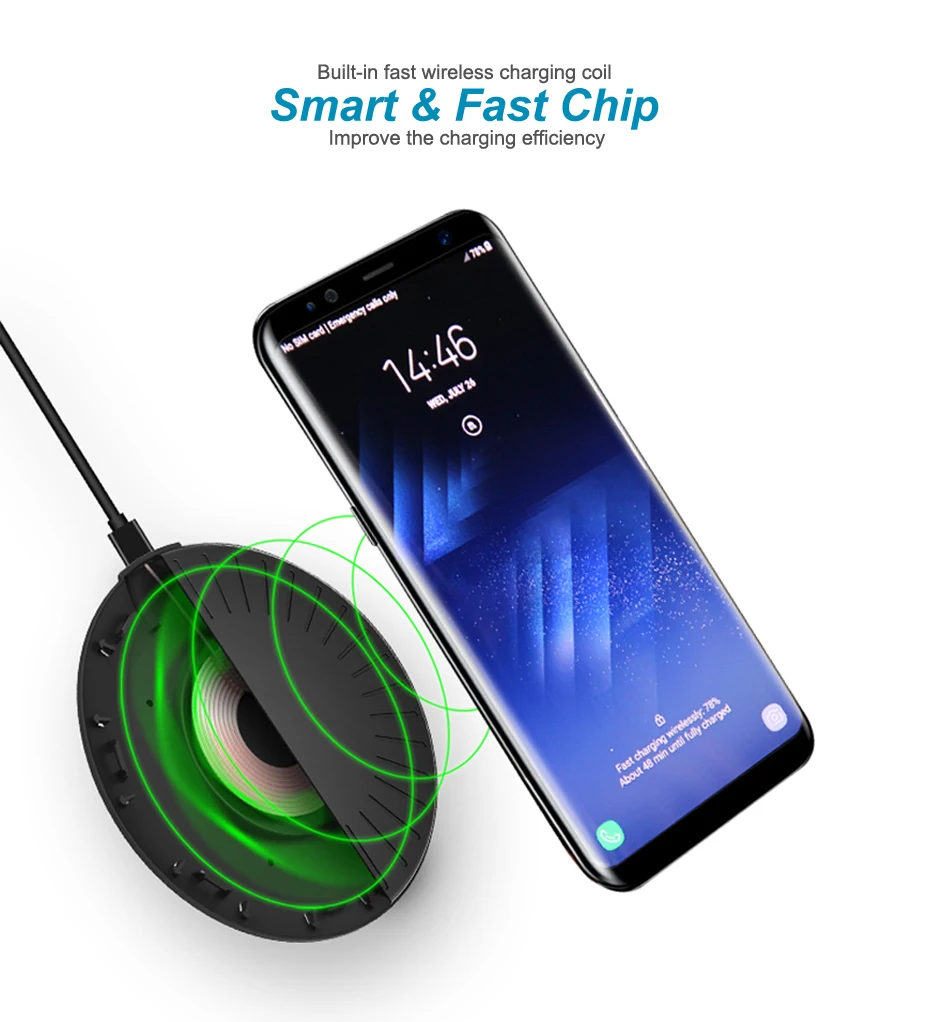 Wireless Charger,Wireless Charging Pad,Qi Wireless Charger 4