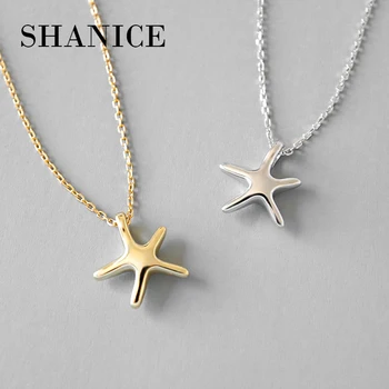 

SHANICE 925 Sterling Silver Casual Personality Cute Star Pendant Gold Color Necklace High Quality Simple Choker Necklaces Women