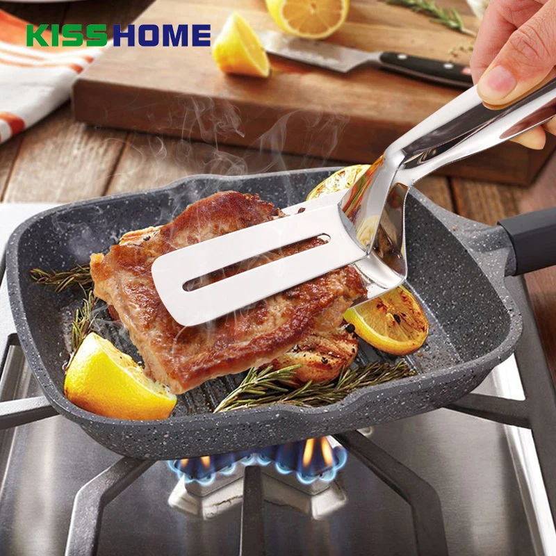 

Stainless Steel Food Tongs Kitchen Clamp Heat Resistant Handy Utensil For Kitchen Salad Cake Buffet Cooking Anti Heat BBQ Clip