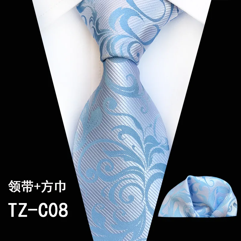 13 цветов галстук носовой платок набор 8 см Шелковый жаккардовый галстук набор
