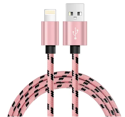 Кабель USB для зарядки и передачи данных для iPhone 6 S 6 S 7 8 Plus 5 5S X XR XS Max iPad короткий длинный 30 см 1 М 1,5 м 2 м провод для быстрой зарядки - Цвет: Розовый