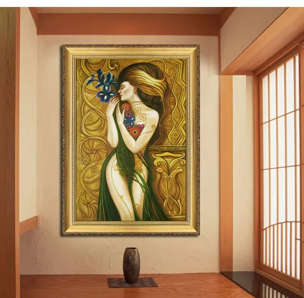 

Charming woman, personality,people Art Needlework 14CT Canvas Unprinted Handmade Embroidery DMC Cross Stitch Kits DIY Home Decor