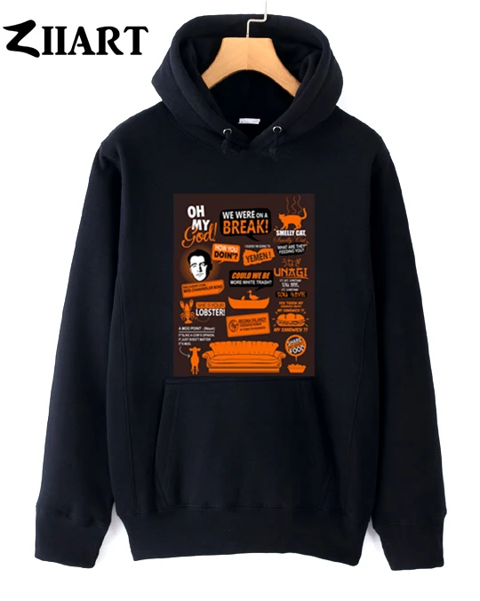 

friends yemen smelly cat she's your lobster how you doin' couple clothes girls woman female autumn winter cotton fleece hoodies