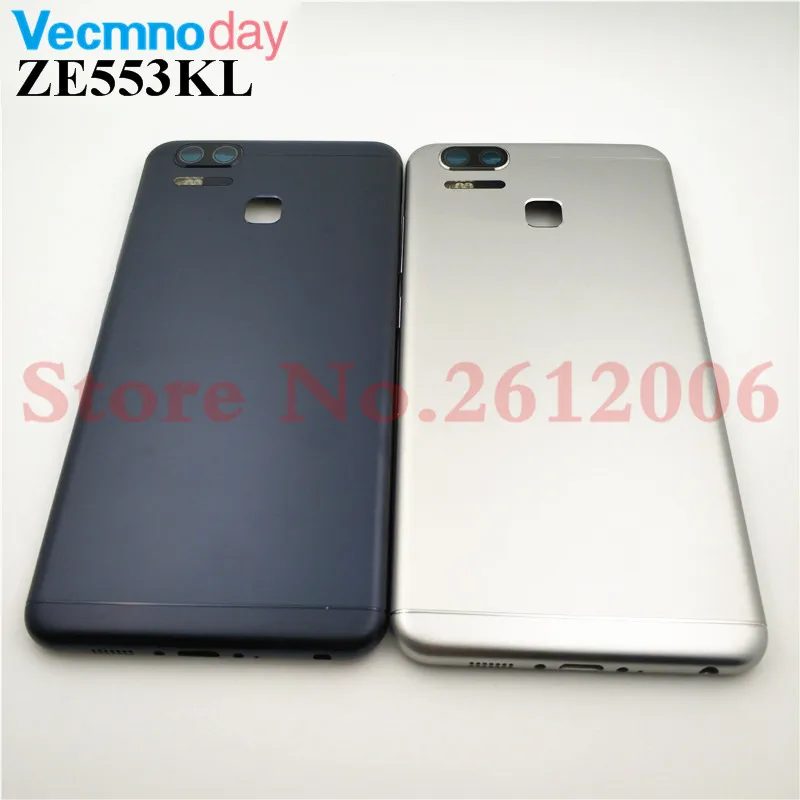 5 шт./лот корпус двери для ASUS ZenFone 3 Zoom ZE553KL Задняя крышка батареи чехол с кнопка регулировки громкости объектив камеры