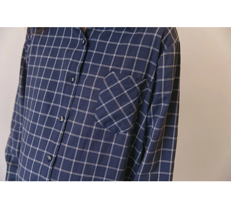 Платья в клетку с оборками для беременных Vestido, платье для беременных, синяя рубашка для беременных, свободная модная блузка, одежда, топы