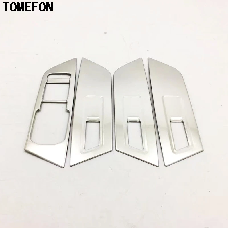 Кнопки TOMEFON из нержавеющей стали для Skoda Karoq 2017 2018 2019 LHD подъемные кнопки черного