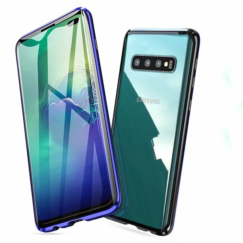 Роскошный защитный Магнитный чехол на весь корпус для Samsung S8 S9 Plus Note 9 8 с