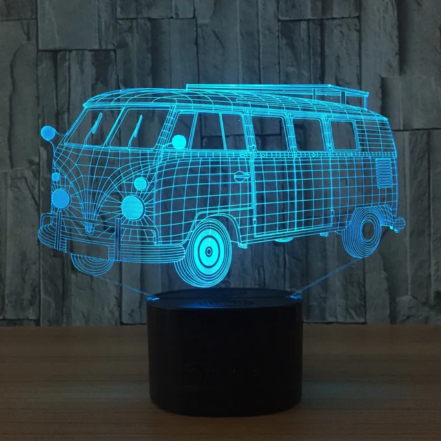 Cool Bus Bluetooth Speaker Cartoon Car Led Nightlights Colorful Cool Bus Bluetooth Speaker Cartoon Car Led Nightlights Colorful Music Lamp Usb Indoor Lights