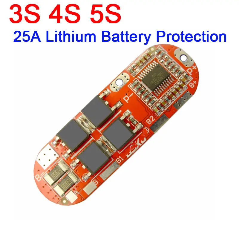

3S 4S 5S CELL 25A BMS 18650 Li-ion Lithium Battery Protection Charging Board 3.7 Module