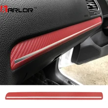 Handschuh Box Chrome Trim Farbige Carbon Fiber Schutz Film Aufkleber Aufkleber Auto Styling Für Volkswagen VW Golf 7 MK7 Zubehör