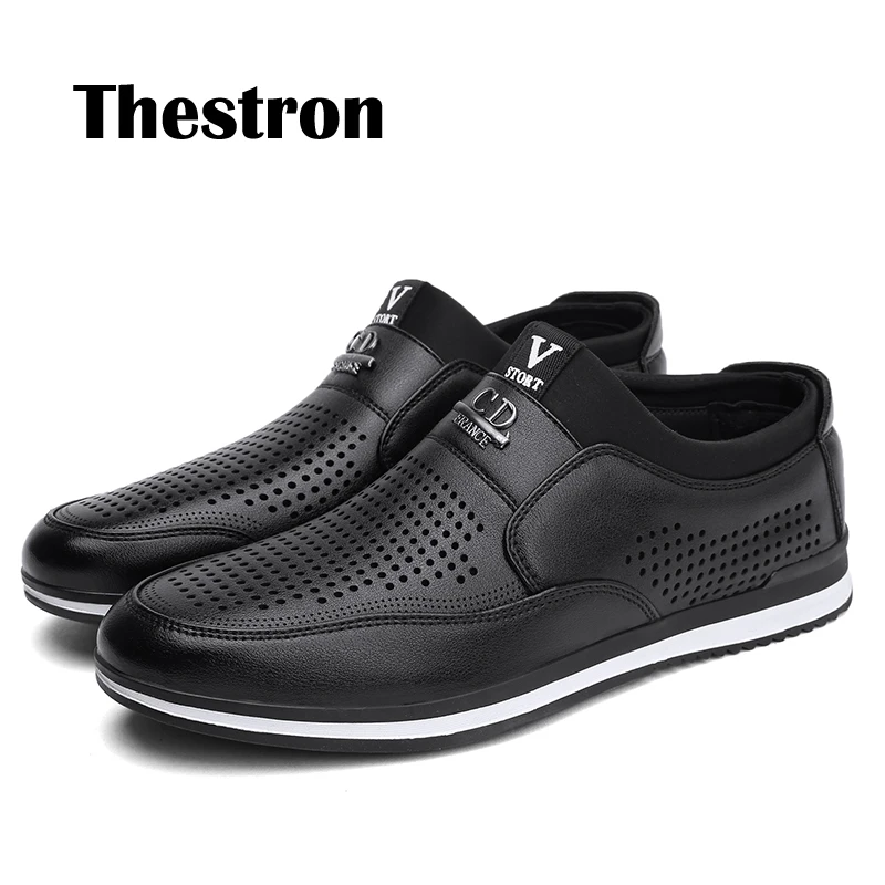 

Breathable Men Leather Casual Shoes Business Casual Polka Dot Shoes Spring Autumn New Fashion Loafers Fur Without Laces For Men