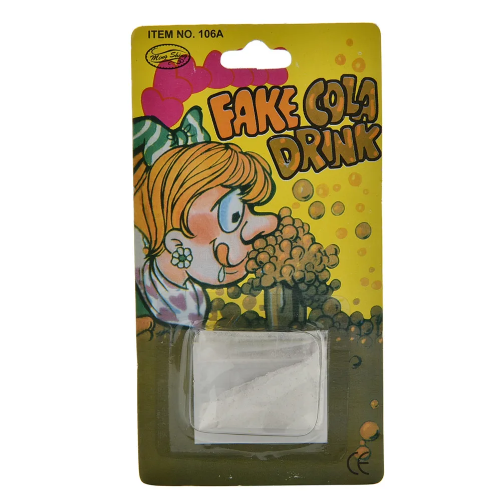 Funny Gags Practical Jokes Trick Cola Drink Fake Cola Powder Trick Toys Kids Gifts April Fool