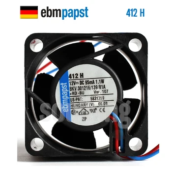 

NEW ebmpapst PAPST 412H 4020 12V 95mA 1.1W silence cooling fan