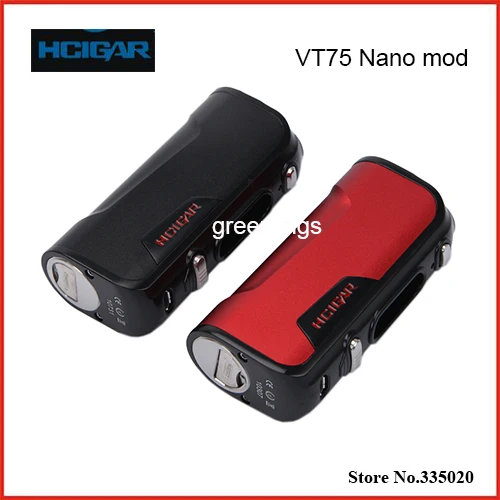 Original Hcigar VT75 Nano Box Mod  e cigarette Vape 75W Temperature Control fit for Evolv DNA75 Chip Mods