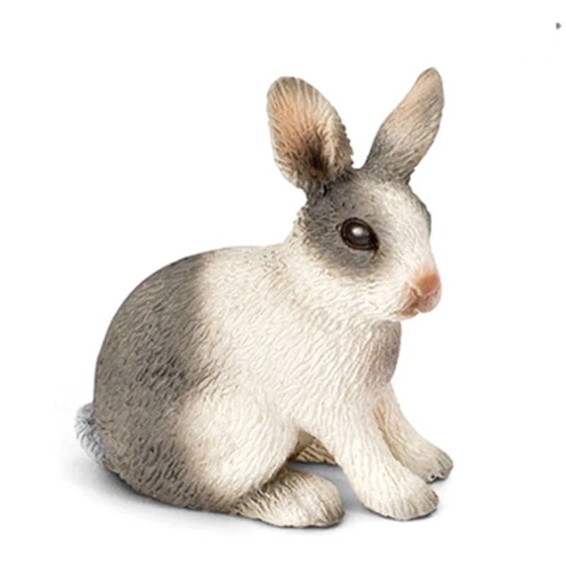 4 см Моделирование Кролик модели животных игрушки фигурка небольшой заяц лес дикие животные образования игрушки подарок для детей