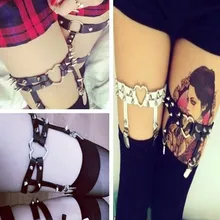 Модные ручного изготовления корковых острым заклепки панк клуб Производительность большие сердца нога кольцо соболезнуем пояса реквизит