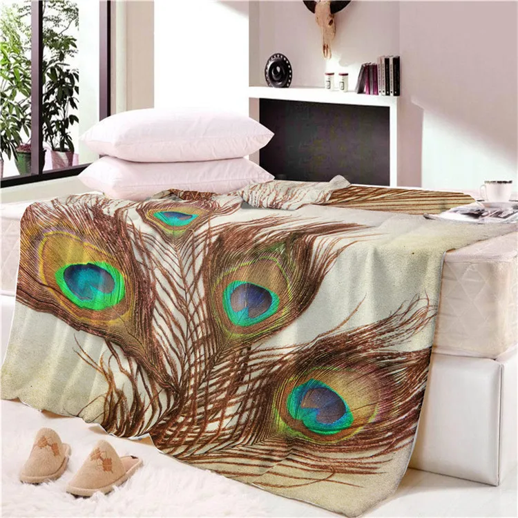 

Pastoral Single Sofa Blanket National Wind Peacock Cotton Thread Blanket Tablecloths Towel Cover Tapestry