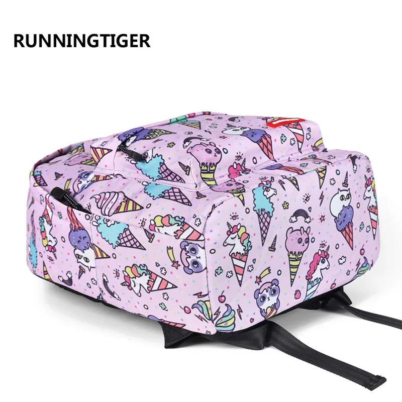 Женский рюкзак RUNNINGTIGER оригинальный школьный с единорогом для девочек подростков