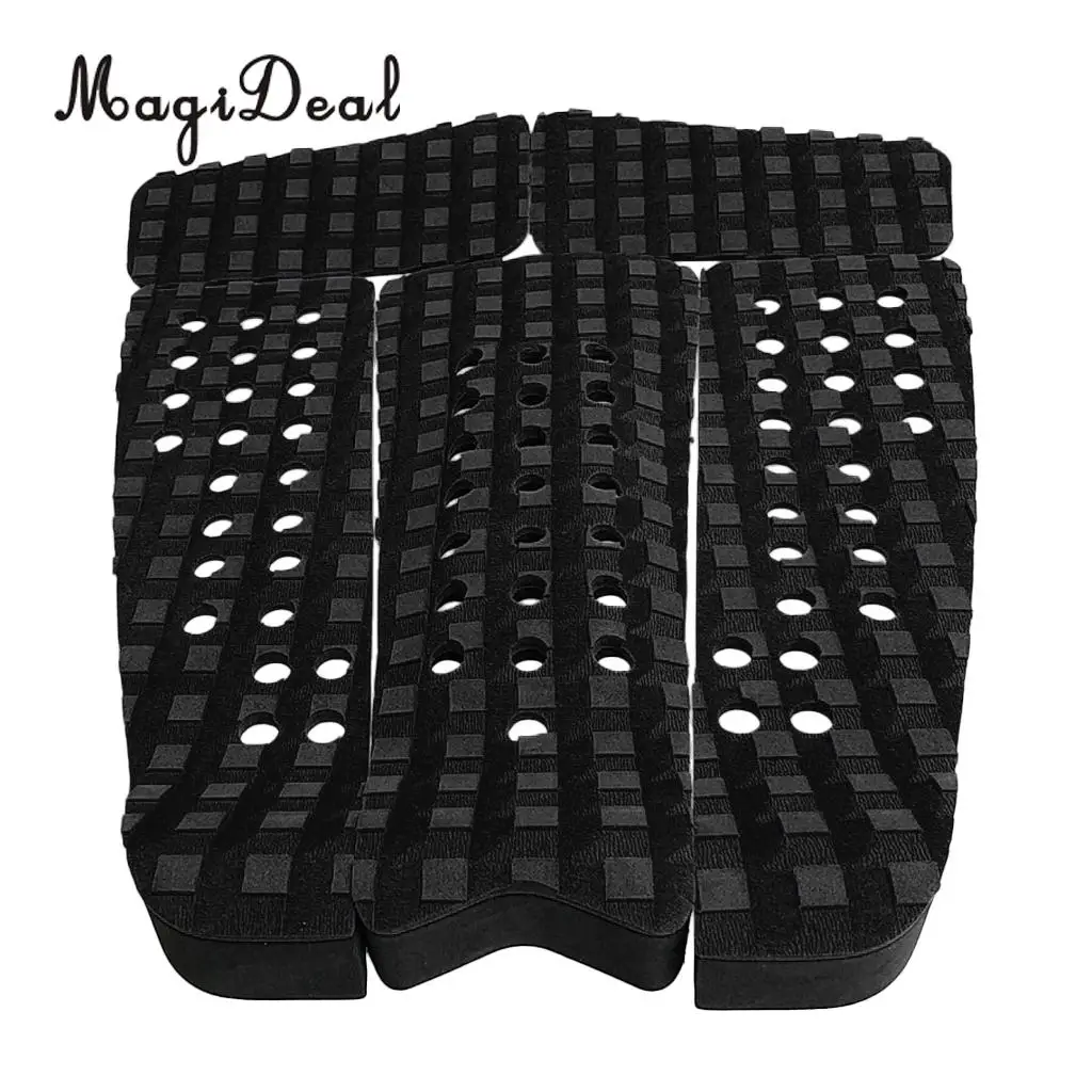 MagiDeal 5Pcs/Set EVA Universal Foot Traction Deck Grip Tail Pad for Surfboard / Skimboard / Kiteboard / Shortboard / Longboard