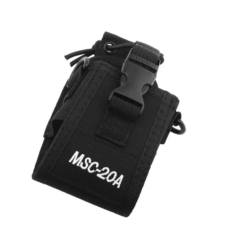 

MSC20A Portable Walkie Talkie Holder Carry Case Nylon Radio Bag Pouch Organizer with Adajustable Shoulder Strap for Baofeng