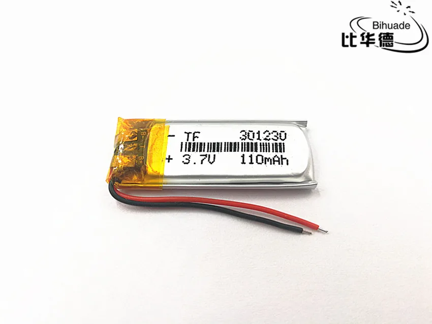 Литиевая батарея 3,7 в 110 мАч 301230 литий-полимерный Li-Po Li ion Перезаряжаемые Батарея клетки для Mp3 MP4