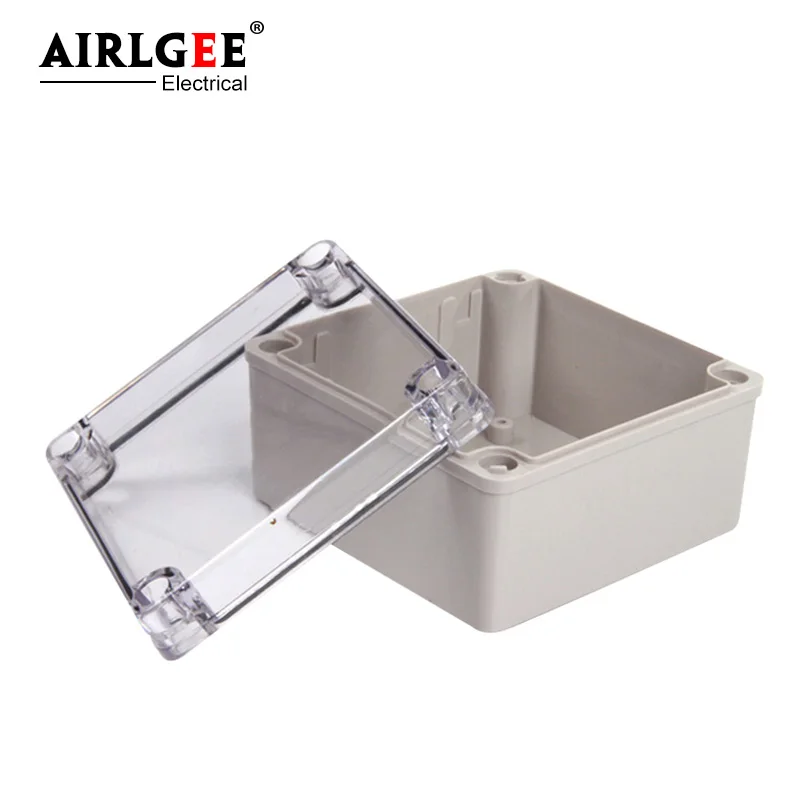 100* 100* 75 mm outdoor waterproof electrical junction box plastic sealed transparent cover cable distribution box