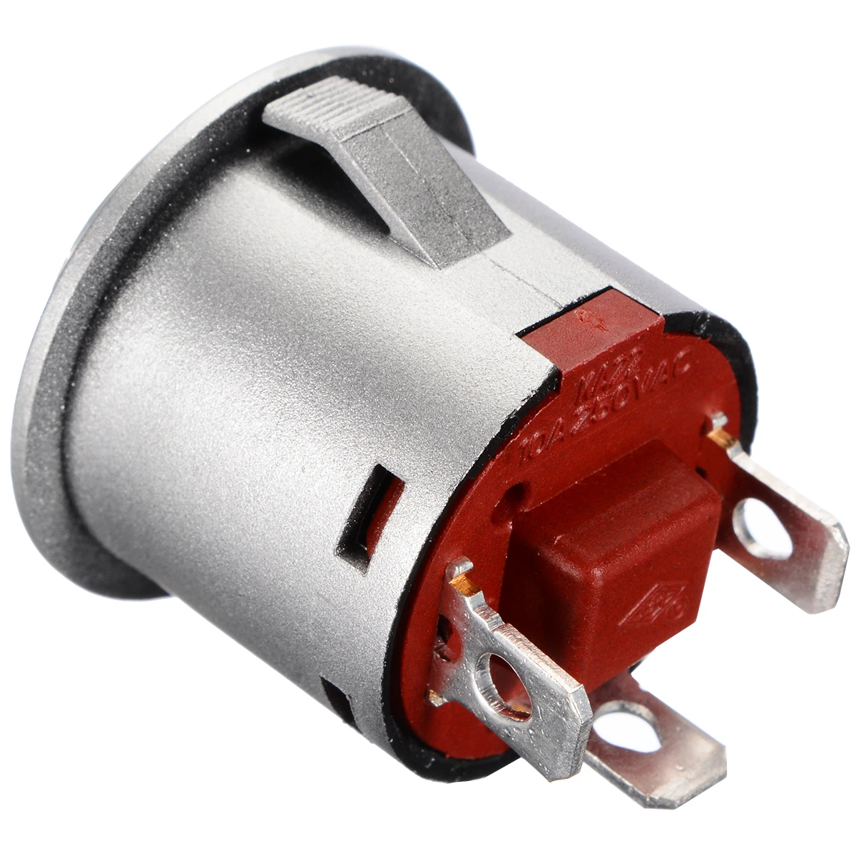 Mayitr 12V Red LED Autolock Power Button Push Button ON/Off Switch Latching 1NO 1NC Metal Push Button Switch with Power Symbol