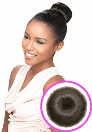 Women Dish Hair Bun Scrunchie Braided Chignon Hairpieces Round