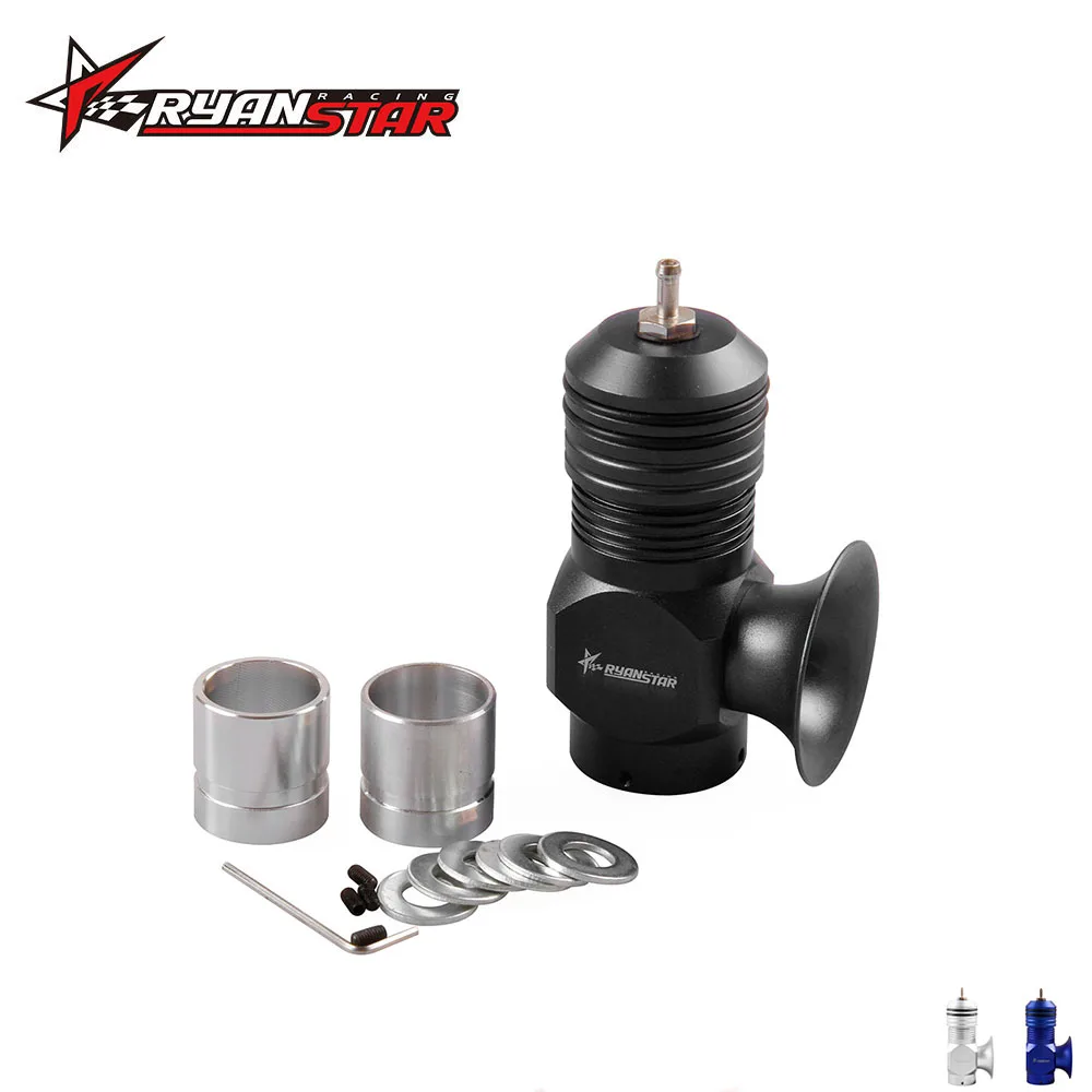 RYANSTAR Adjustable Turbo Dump Blow Off Valve BOV 25mm Aluminum Black Universal Fit