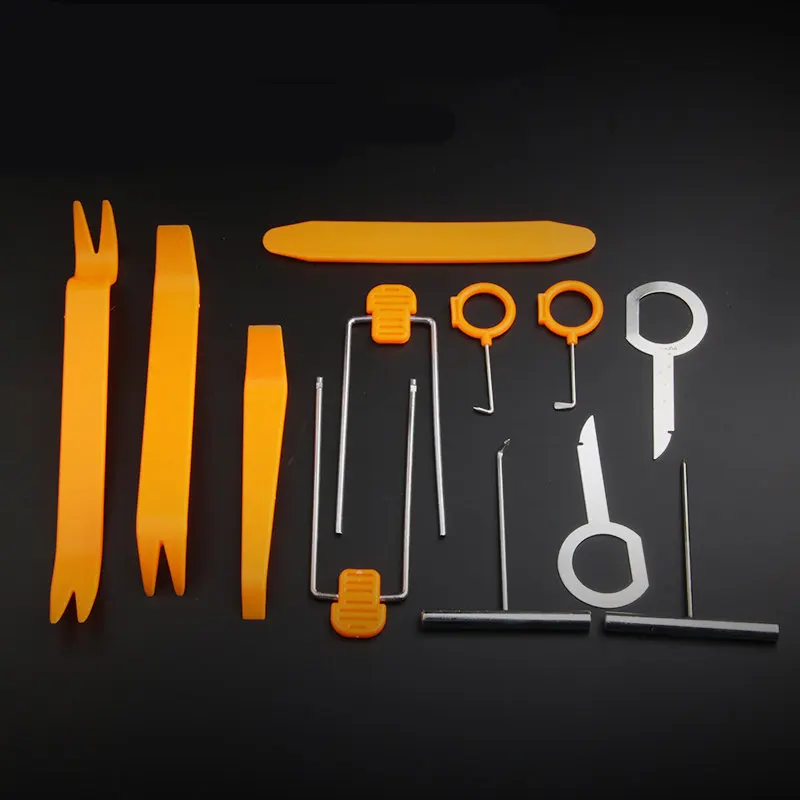 

Car-styling 12Pcs Pry Installer Removal Trim Dash Tool Kit Audio Car Radio Door Panel Clip Refit Repairing Professional Tools