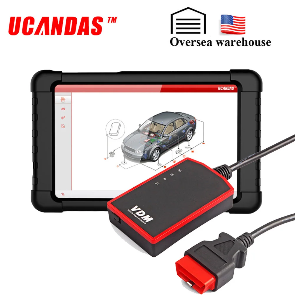 

UCANDAS VDM WIFI Professional Car Diagnostic Tool Full System Scan Gearbox Airbag ABS Free Update Automotive Tablet Scanner