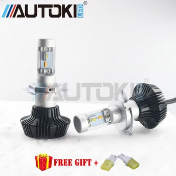 

Free Shipping Autoki 2017 New Dual Color Led Headlight H4 H7 9005 9006 Hi/Low Beam 50W 4000LM Car LED Headlight Conversion Kit