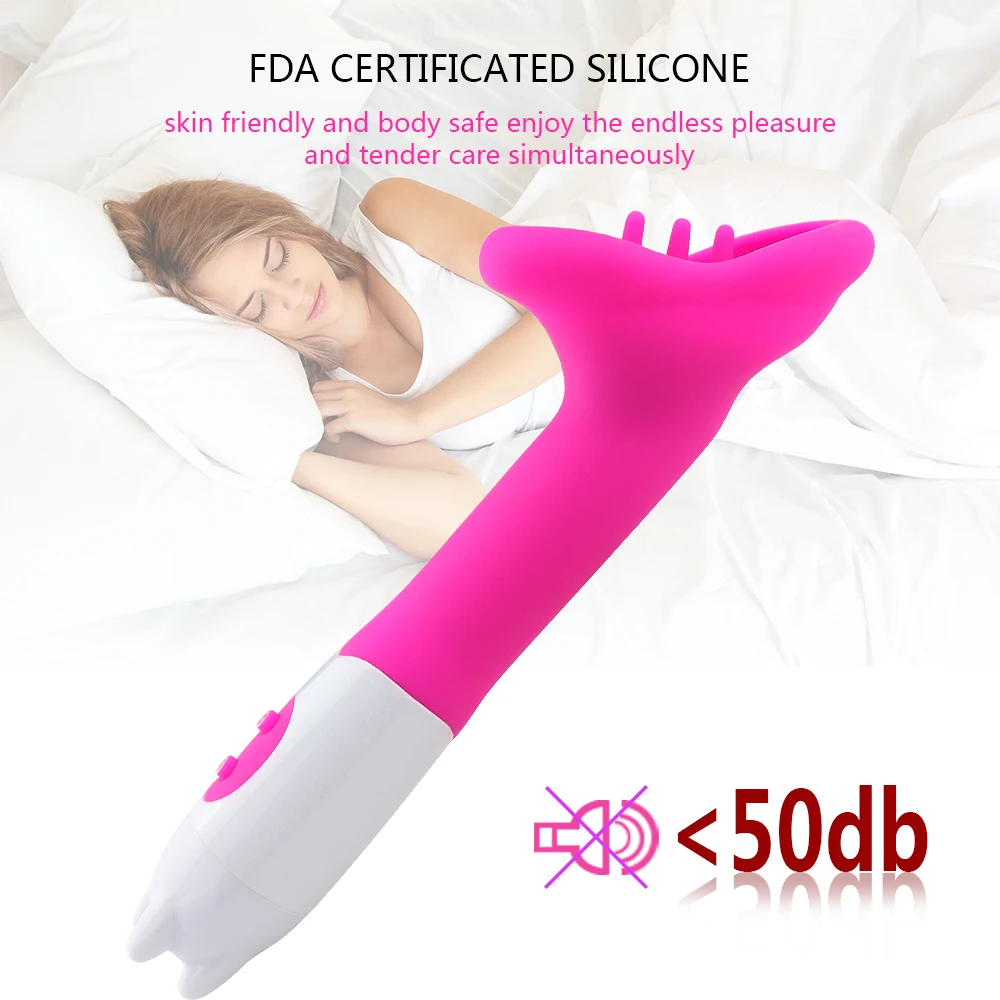 Oral Vibrator for Women Clitoral Vagina Nipple Stimulator Massager Powerful Tongue Vibrating Sex Toys For Women 12 Speed