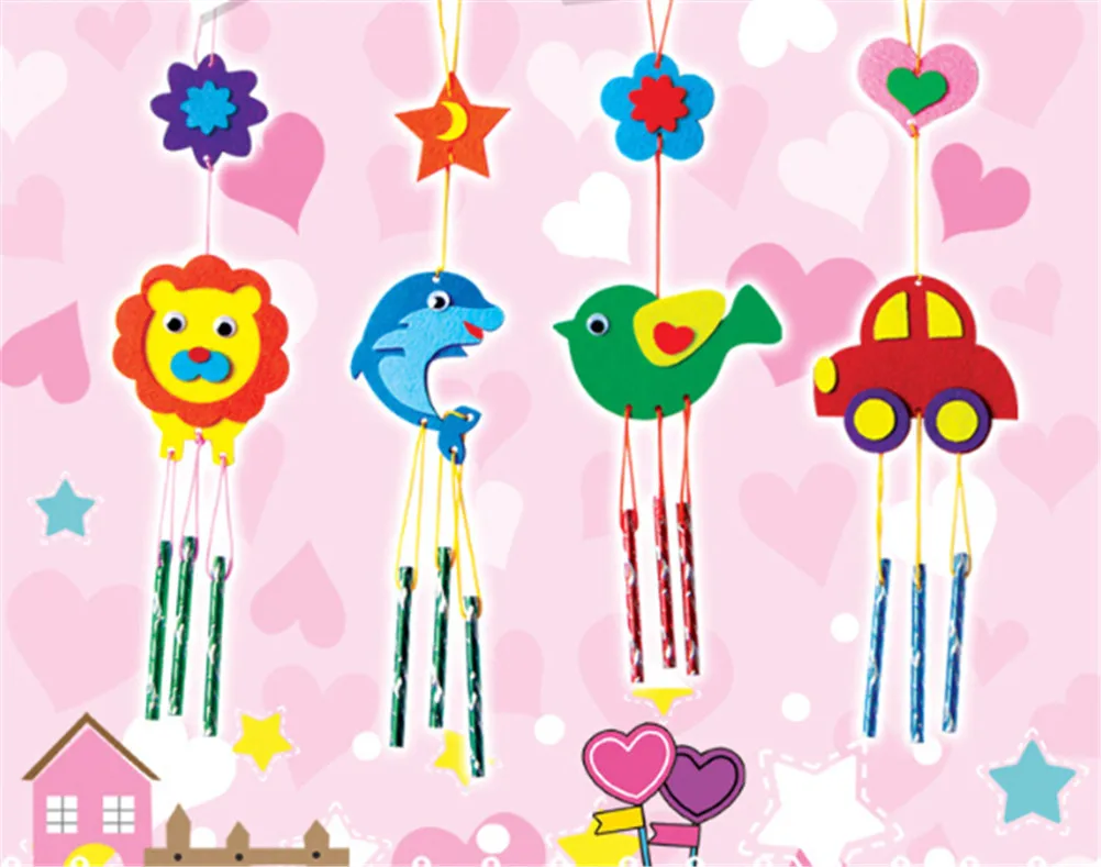 40 см DIY Логические игрушки для Для детей колокольчик Wind Chime дети руководство искусств ремесла висит Наборы Пазлы Дети Детские игрушки