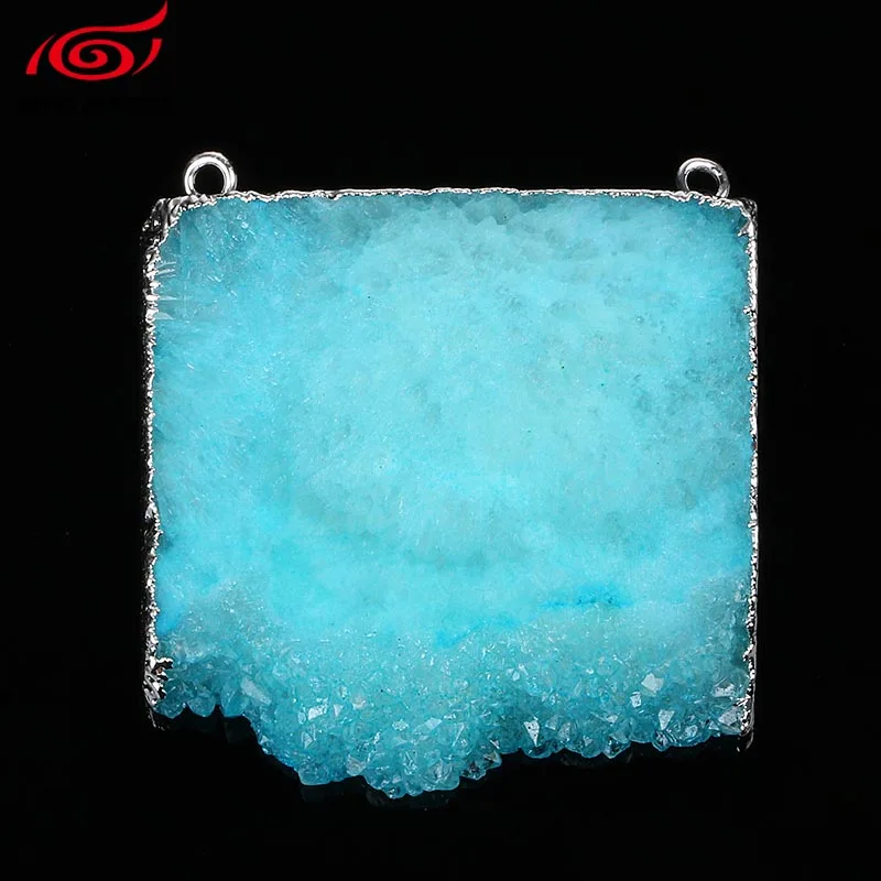 druzy slice pendant connector (10)