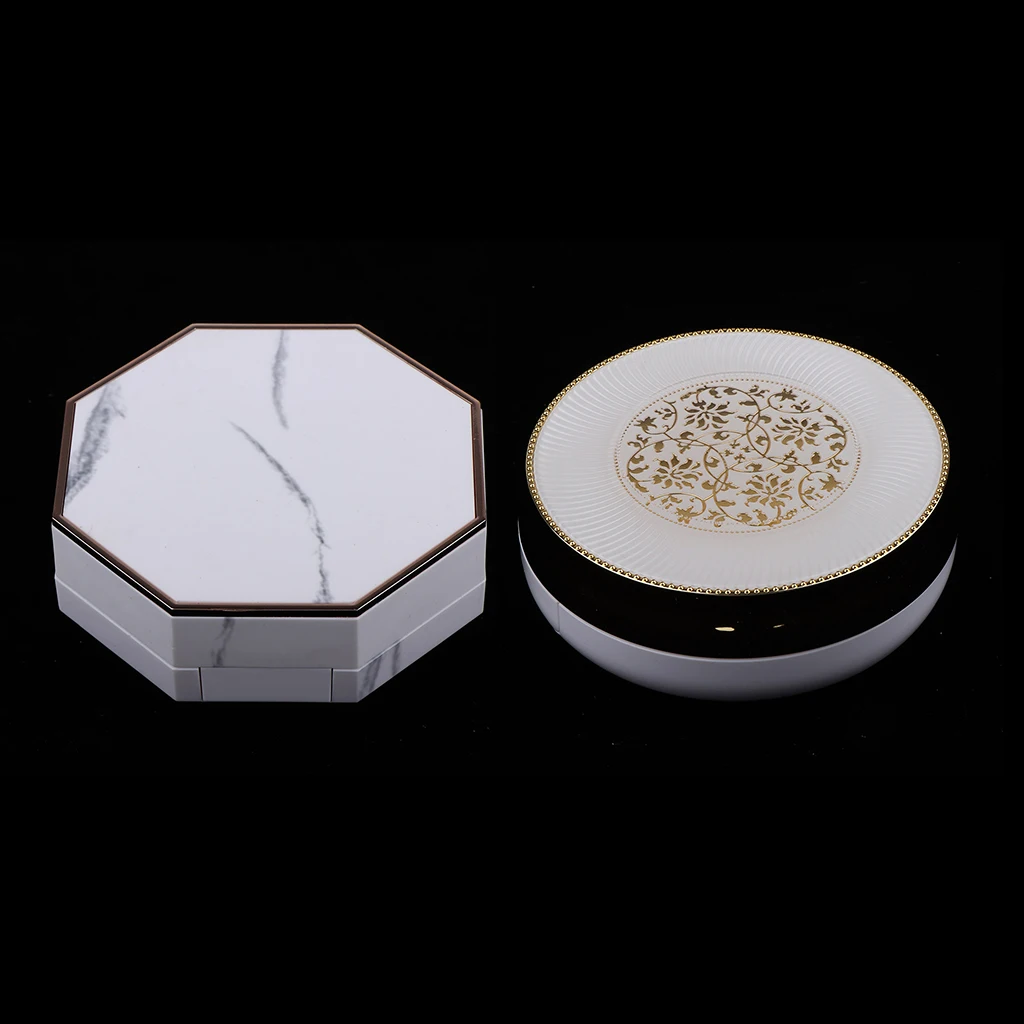 

Empty Sponge Air Cushion Powder Foundation Puff Box BB Cream Container Case w/Internal Case,Sponge,Puff,Mirror for Cosmetics DIY