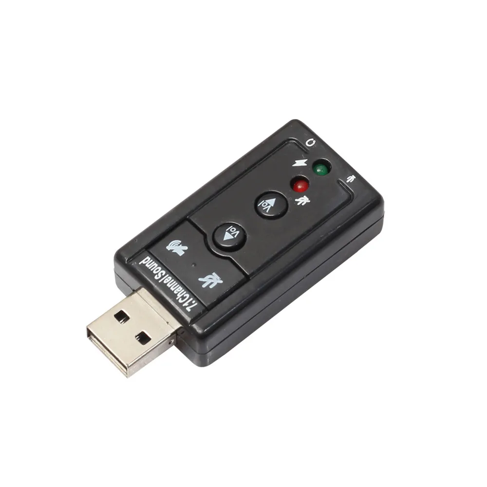 Mokingtop Mini USB 2,0 3D Virtual 12 Мбит/с Внешний 7,1 канал аудио устройство Звуковая карта адаптер для ПК компьютер черный