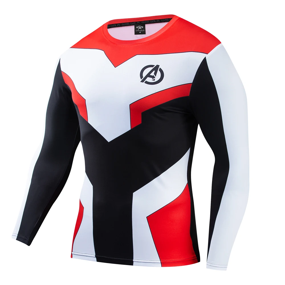 

3D Metal Marvel Top Captain Tees Fashion Superhero Clothes Long Sleeve Shirt Sport Muscle Man Outfit Tight PersonalitySweatshirt