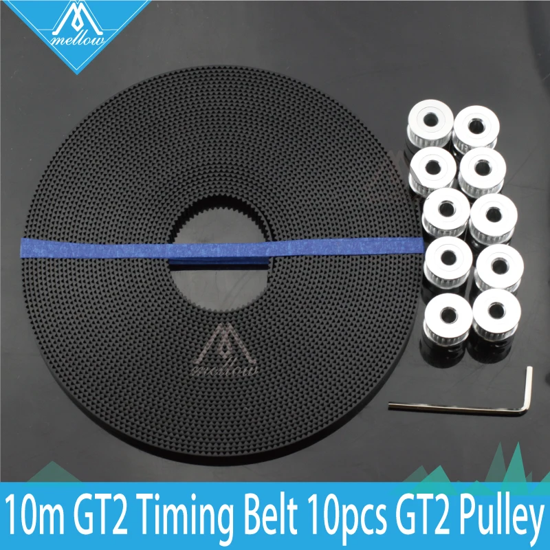 DIY 3D Printer Parts 10pcs 20 Teeth/16 Tooth GT2 Timing Pulley Bore 5mm + 10m 2GT GT2 Timing Belt 6mm wide for CNC RepRap DIY 3D Printer Parts 10pcs 20 Teeth/16 Tooth GT2 Timing Pulley Bore 5mm + 10m 2GT GT2 Timing Belt 6mm wide for CNC RepRap