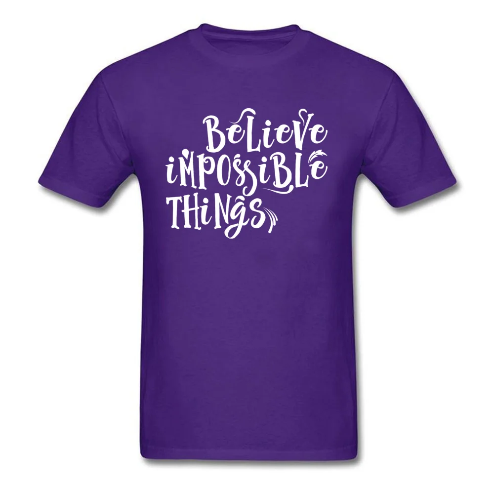 Impossible Things Man Cheap Classic Tops Shirt O Neck Summer Fall 100% Cotton T-shirts Normal Short Sleeve Tee-Shirt Impossible Things purple