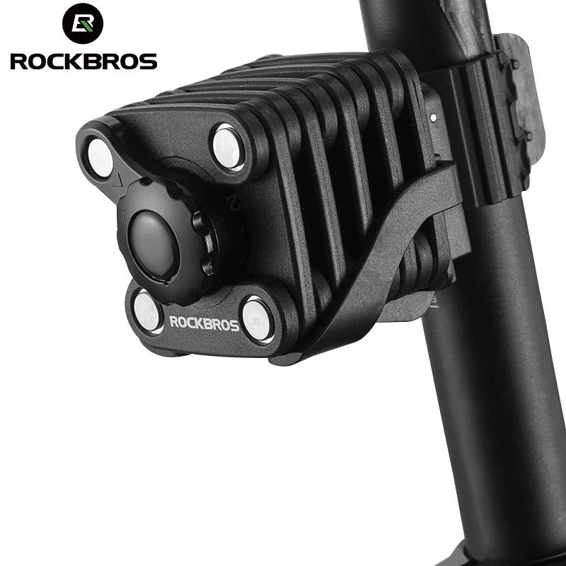 Ceny ROCKBROS zabezpieczenie przed kradzieżą rowerów przenośne składane Mini Hamburger zamki wysokie bezpieczeństwo rowerowa blokada rowerowa 4 kolory