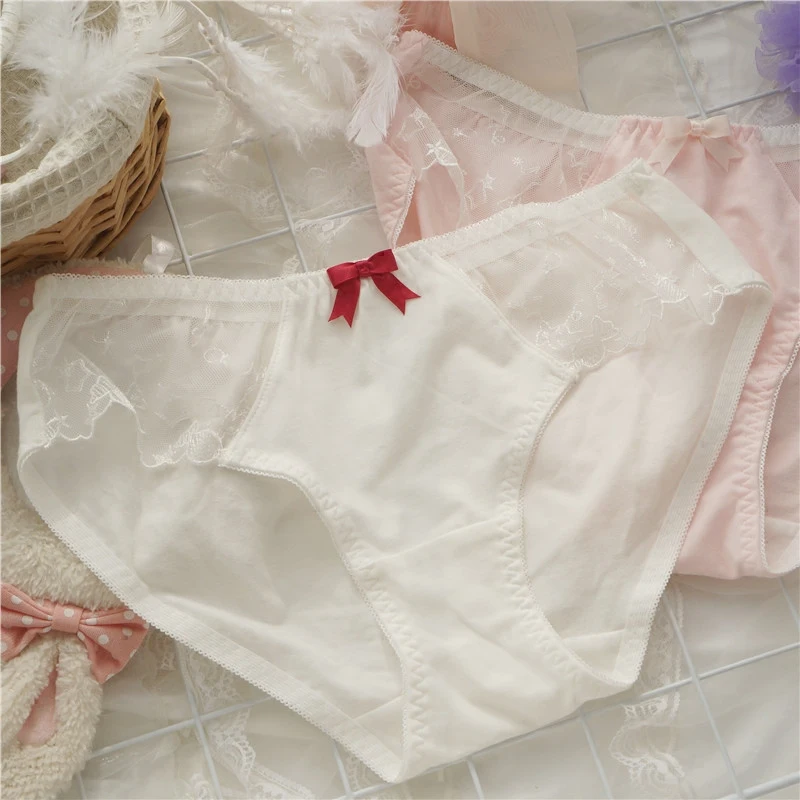 Princess sweet lolita underwear Japanese lace bow soft cotton Lovely