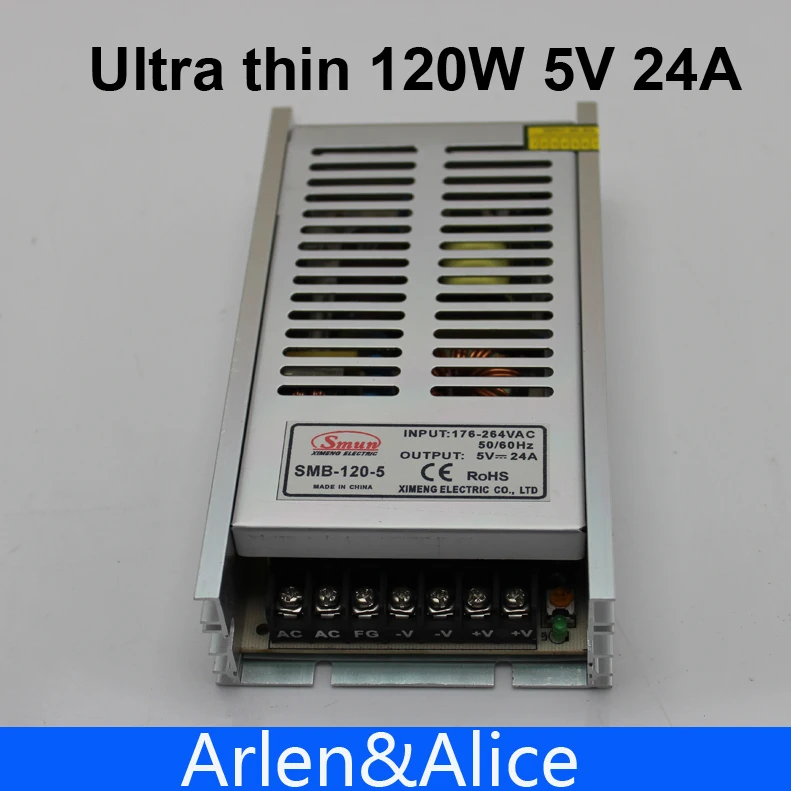 120W 5V 24A Ultra thin Single Output Switching power supply for led